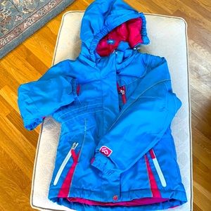 Jupa ski jacket, warm, hood zip detaches, size 7